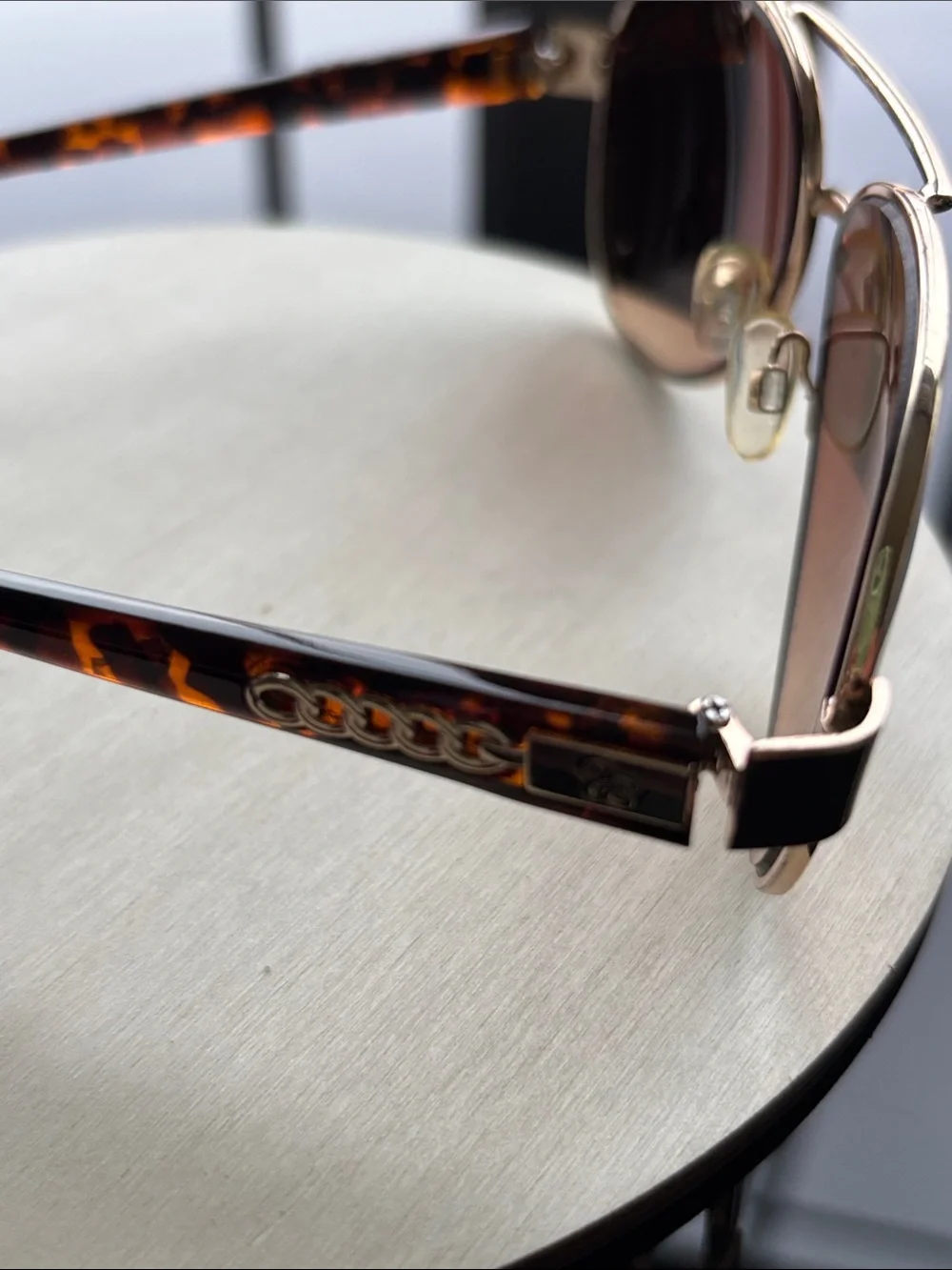 Jessica Simpson Gold Rim Tortoise Shell frame Rose-Tinted Women's Sunglasses